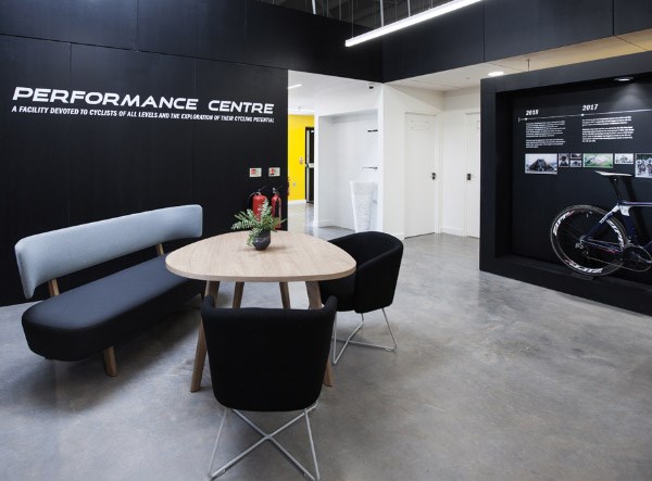 Reception area of the Performance Centre